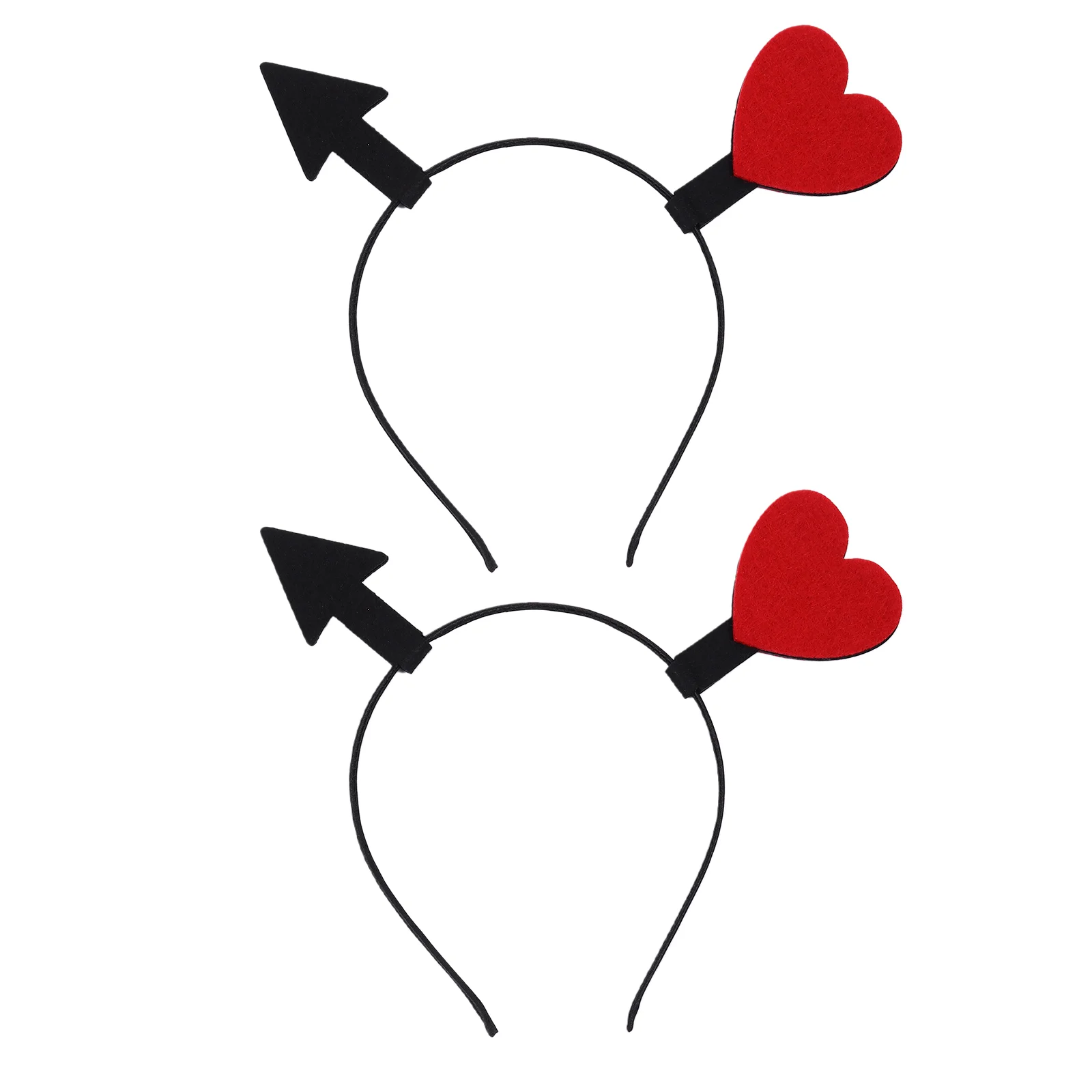 

2 Pcs Valentine's Day Headband Wedding Headdress Hair Hoops Fashion The Gift Accessories Women
