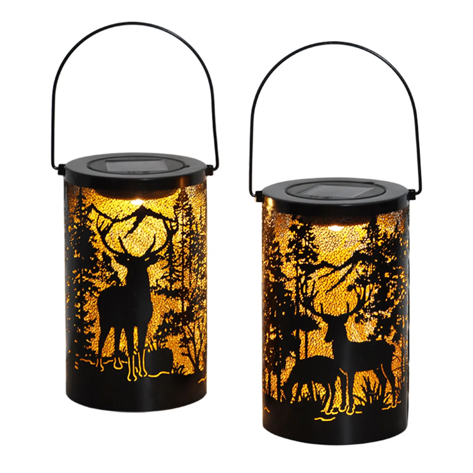 

Ландшафтный пейзаж, солнечные светильники, ажурный рисунок животного оленя для сада, патио, балкона, дорожек