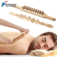 2pcsset wood therapy massage tools kit anti cellulite massager lymphatic drainage massager full body muscle pain relief new
