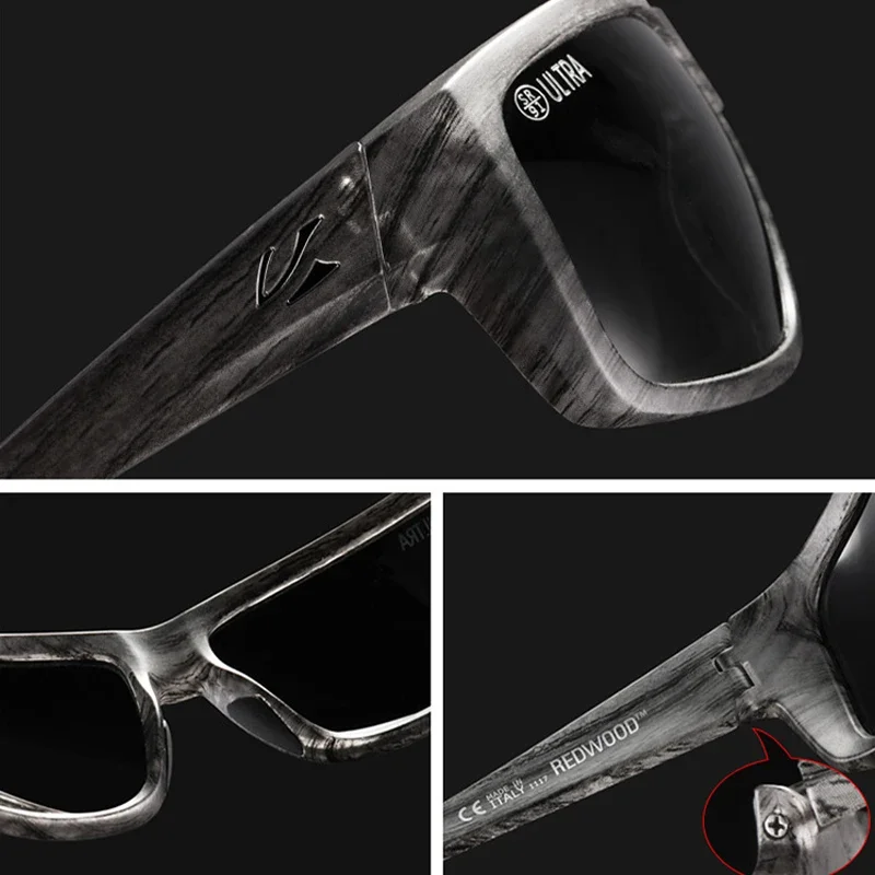 Мужские поляризационные солнцезащитные очки KAENON для рыбалки полностью черный