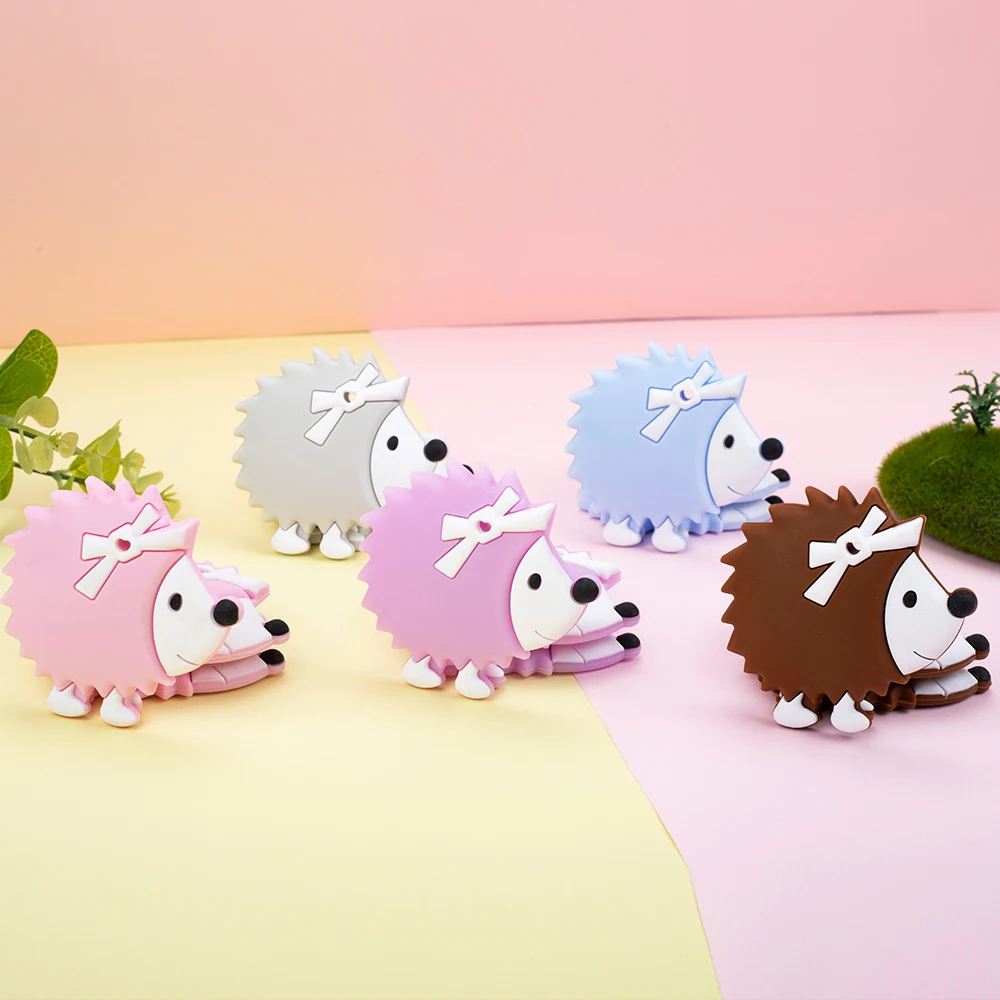 

Sunrony 1Pc Silicone Hedgehog Teether Baby Teeth Care Chewing Rodent Teething Ring Food Grade BPA Free