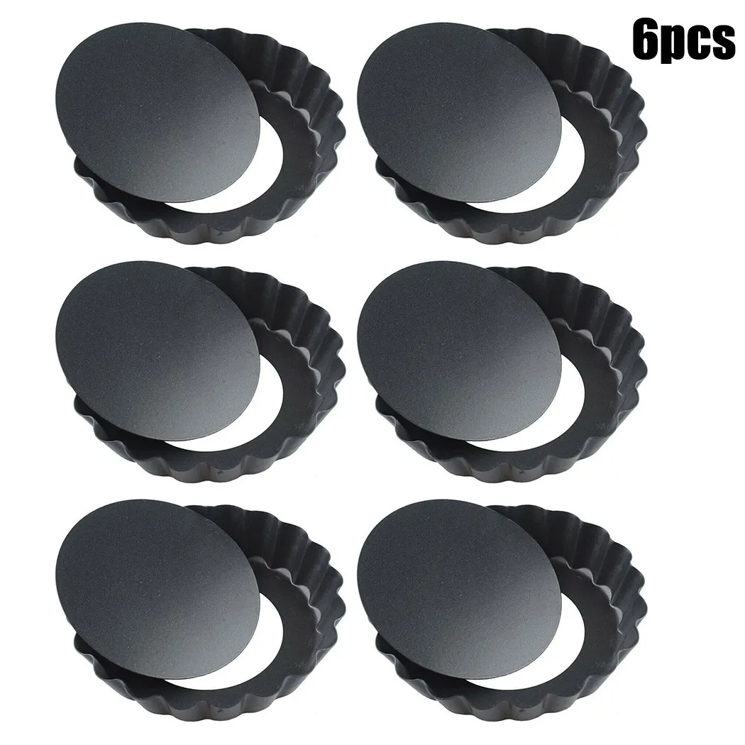 

Durable High Quality Brand New Non-Stick Tart Pan Baking Bottom Cake Carbon Steel Cases Mini Pizza Quiche Pans