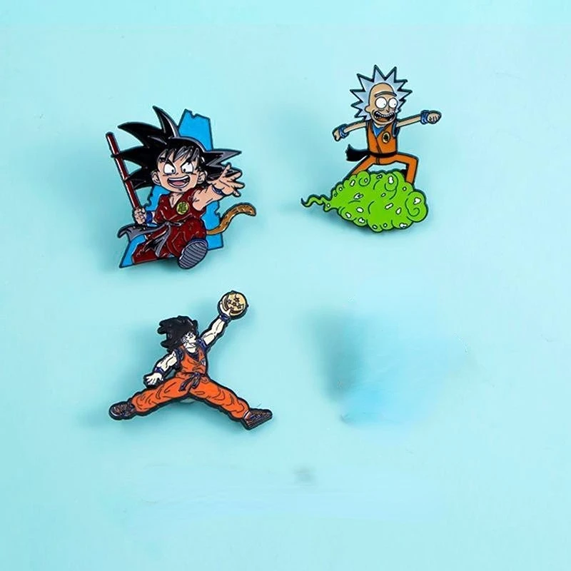 

Dragon Ball anime cartoon Sun Wukong brooch new ins cute men and women creative peripheral metal badge clothes bag decoration
