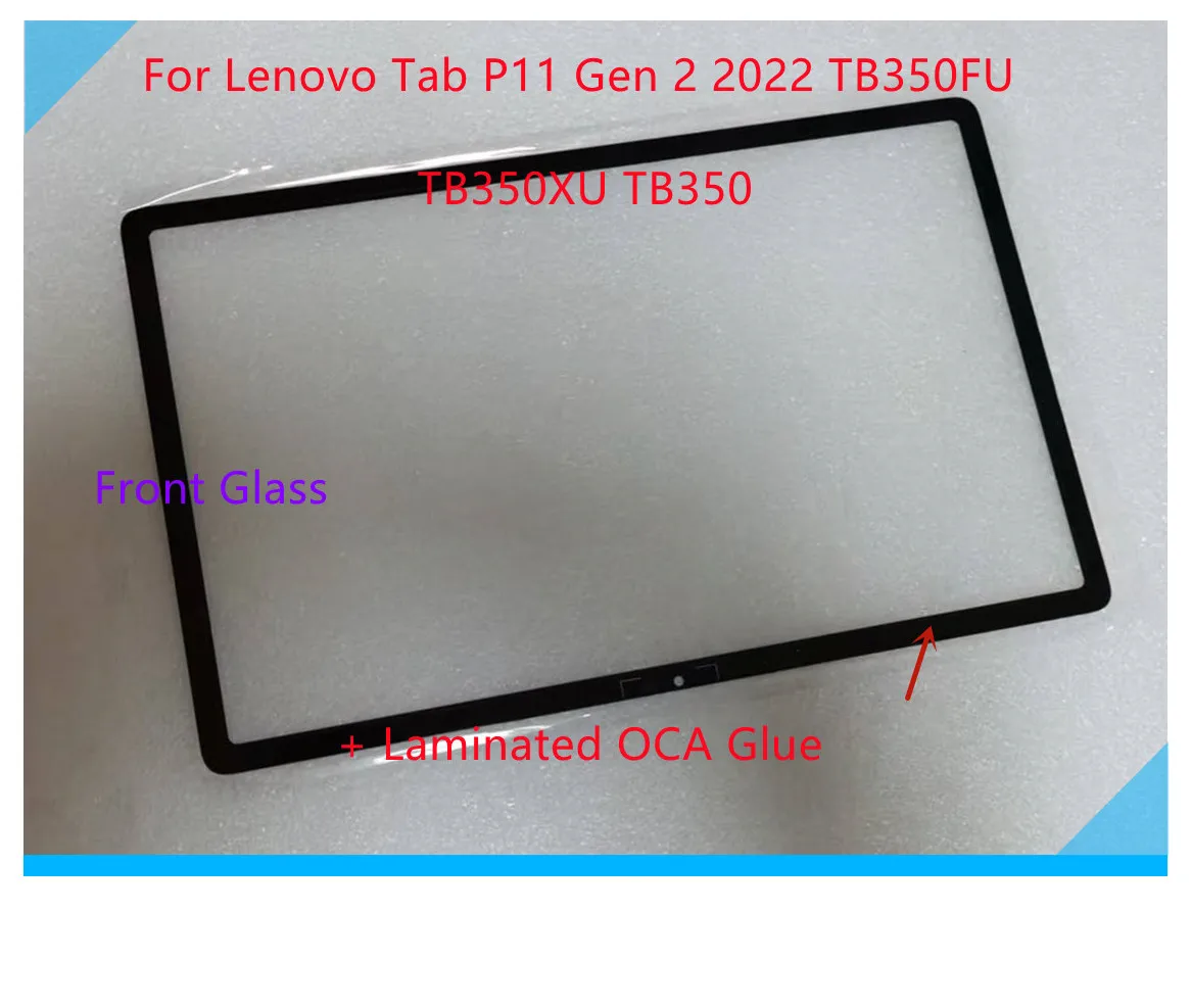 Фото Новое 11,5-дюймовое сенсорное стекло (внешняя панель) для Lenovo Tab P11 Gen 2 (2022) TB350 TB350FU TB350XU с OCA, протестировано №4