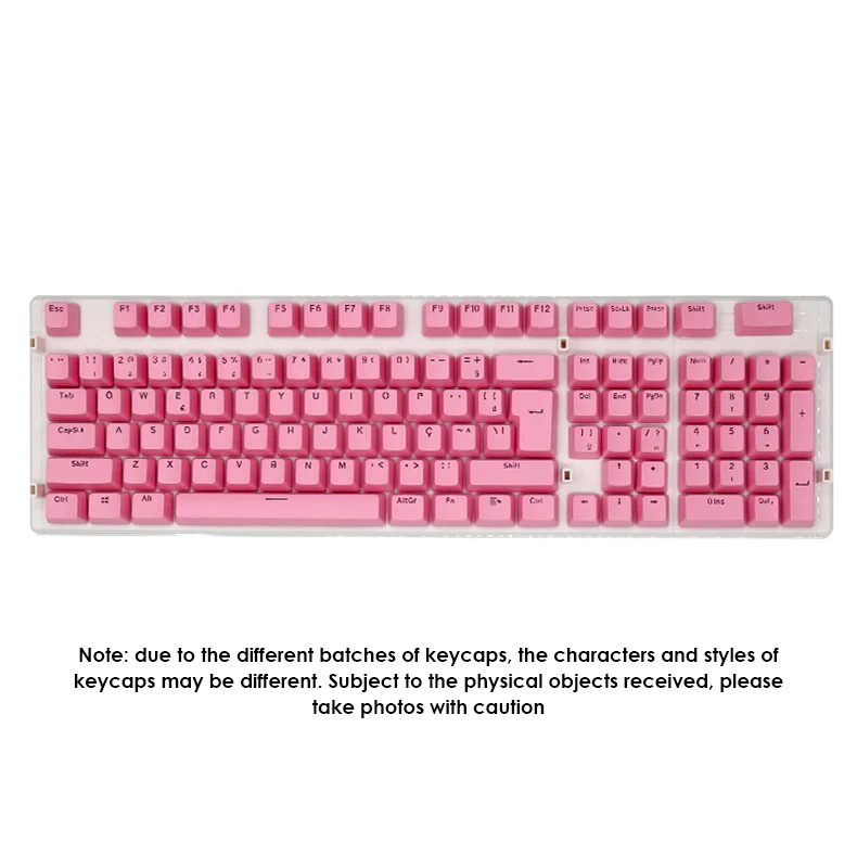 

For 104 Key Cherry Mx Keycap 104 Keyscaps Abs New Mechanical Keyboard Black White Blue Pink Character Brazilian Text Keycaps Set