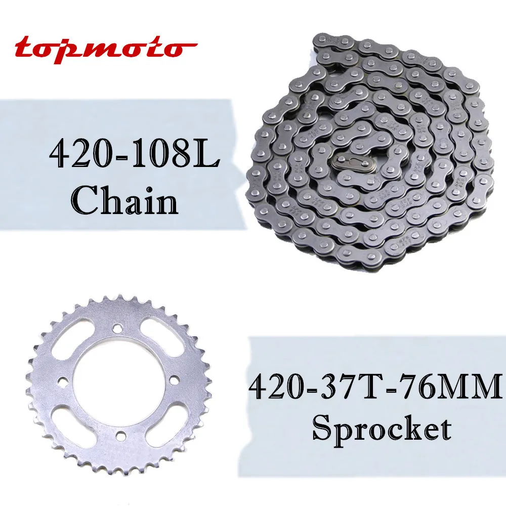 

420 108 Links Motorcycle Sprocket Drive Chain Link For CRF 50 70cc 90cc 110cc 125cc 140cc 150cc Pit Dirt Quad ATV Bike