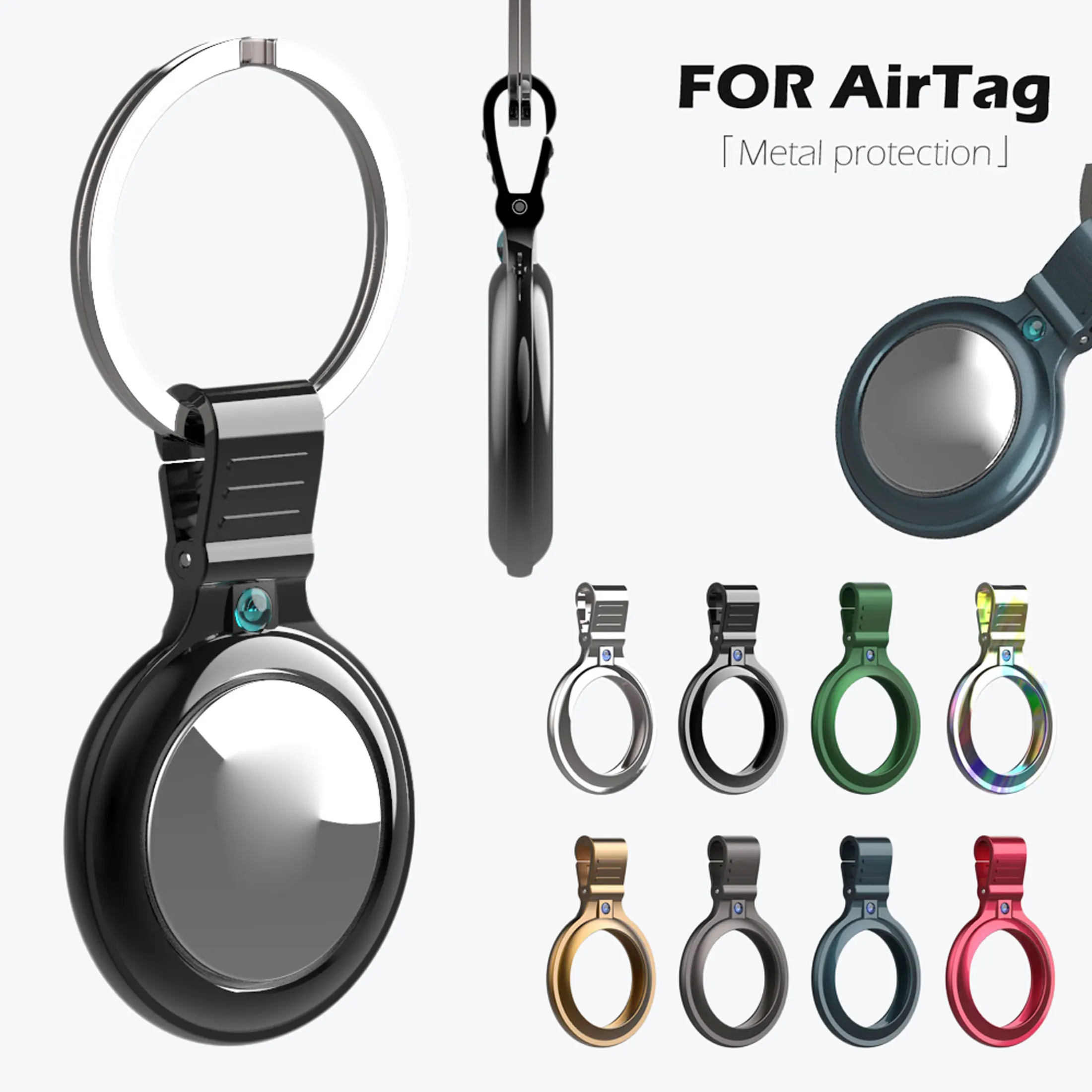 Custodia Airtag Custodia Protettiva Anti-Smarrimento In Metallo Cover Tracker Per Apple Airtag