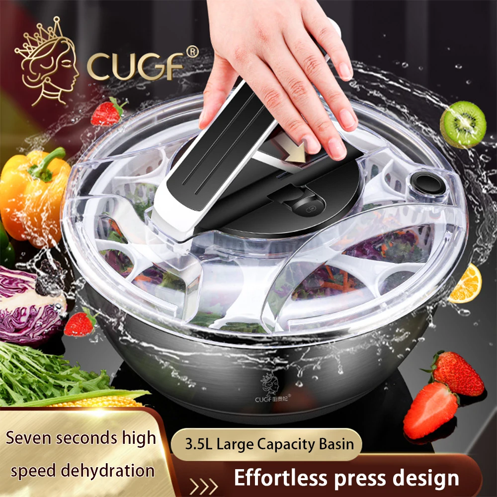 Антигидратор для овощей из нержавеющей стали Спиннер салата корзина слива