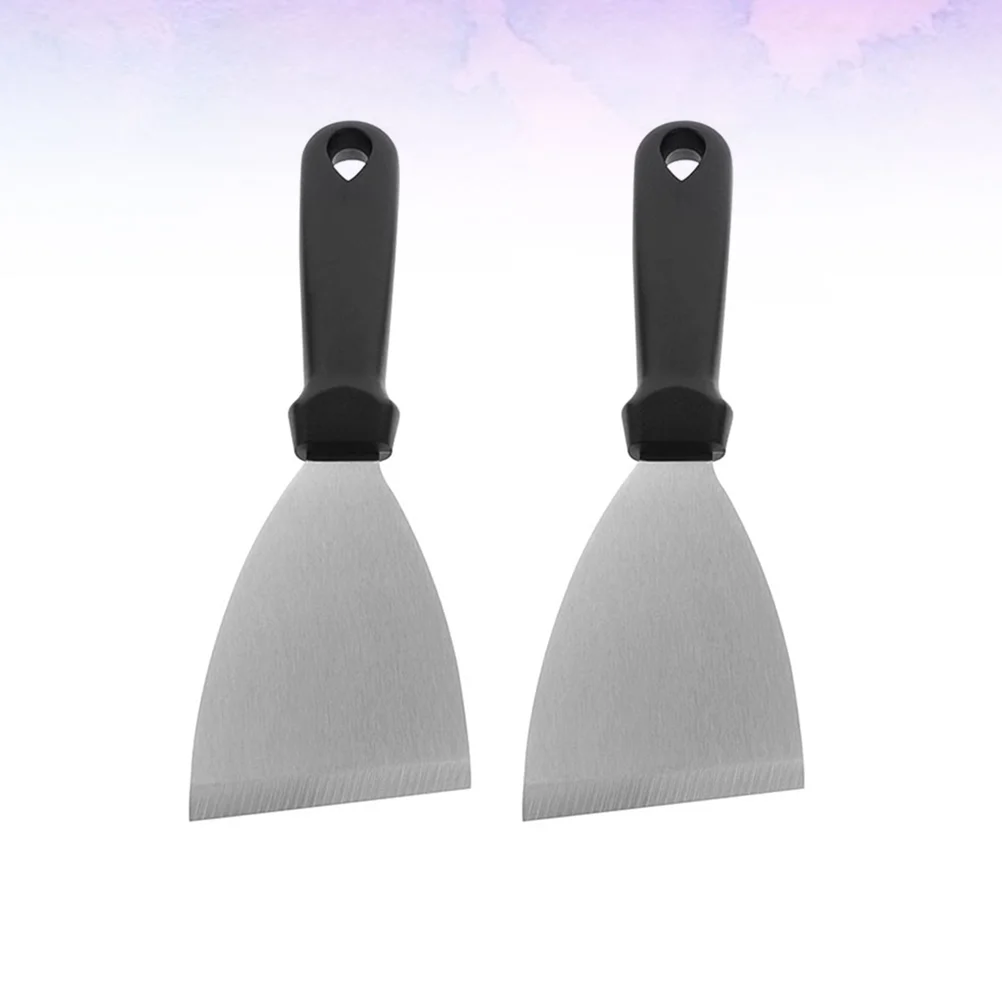 

2 Pcs Flat Top Grill Fried Cooking Pizza Cutting Machine 23.4*7.2 CM Black