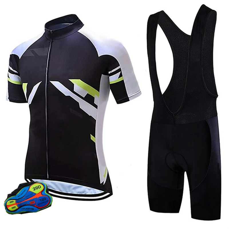 

Велосипедный комплект из Джерси с коротким рукавом для мужчин, полиэстер, Быстросохнущий дышащий, с карманами сзади, для горных и дорожных в...