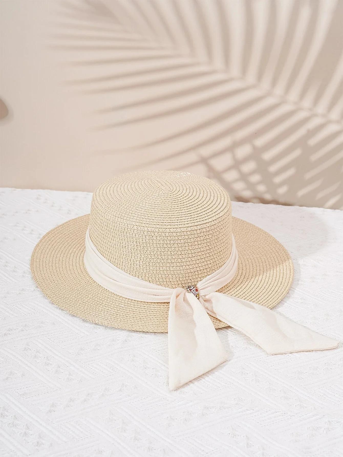 

Hats gorras sombreros capshat Bow Decor Straw Hat beach