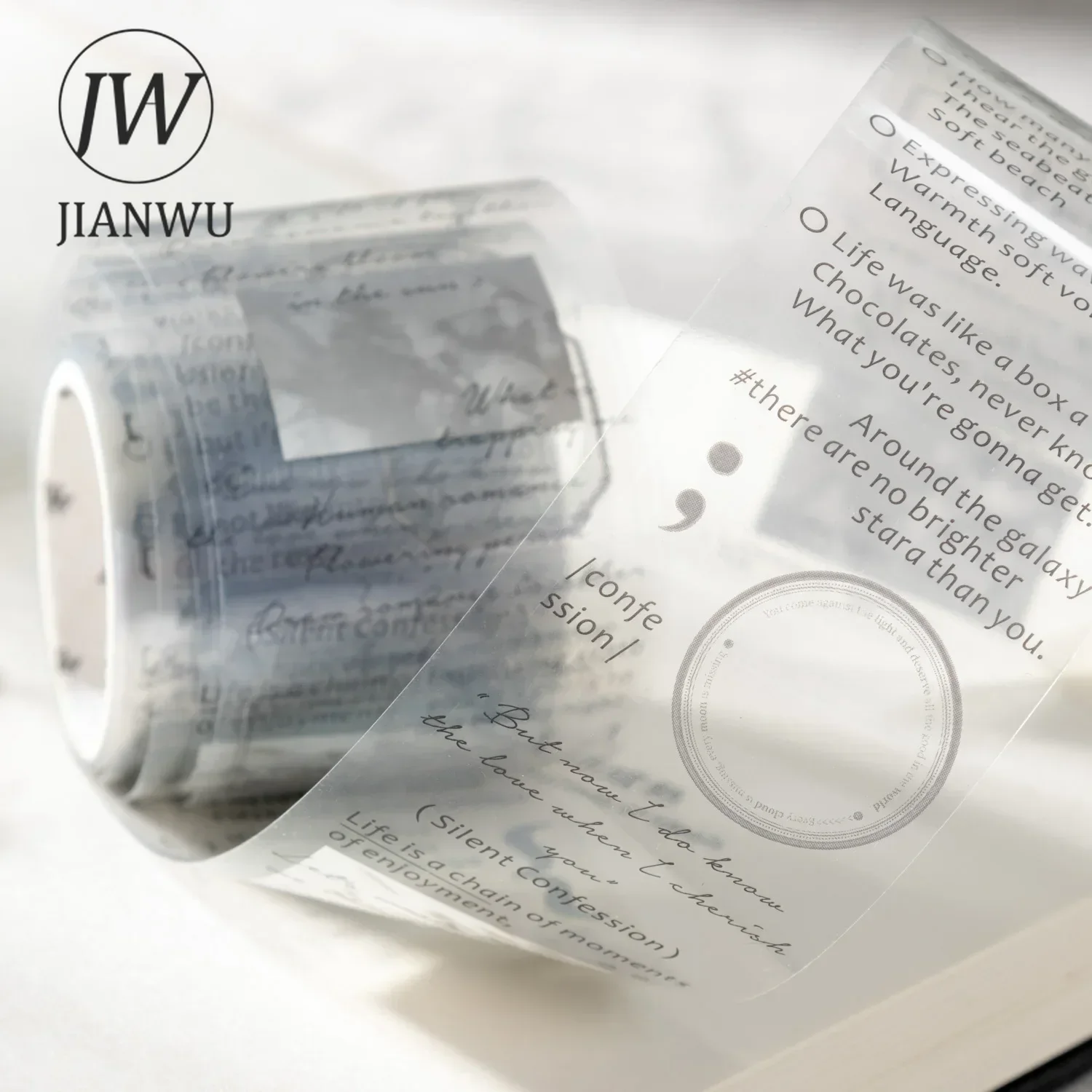 JIANWU 40 мм * 200 см серия Тень и поэзия винтажный английский текст материал коллаж