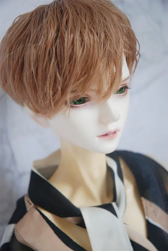 BJD doll wig is suitable for 1/3 1/4 size Blythes fashion new chicken nest small roll bangs false hair high temperature silk men