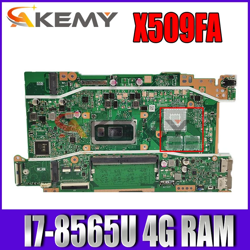 

For asus VivoBook 15 X509FN X509FL X509FB X509FJ X509FA X509F A509F K509F F509F Laptop Mainboard Motherboard With 4G/I7-8565U