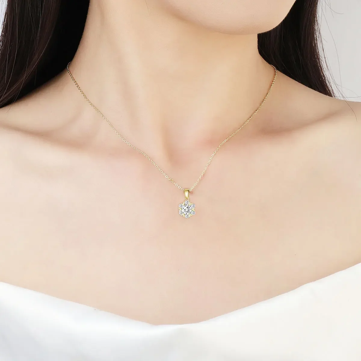 Vnistar 14 К настоящая позолоченная стальная цепочка с медное ожерелье сердцем