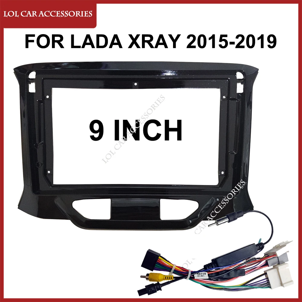 

9 Inch Car Radio Fascia For LADA XRAY 2015-2019 2 Din Head Unit Navigation DVD GPS MP5 Android Player Panel Dash Frame Cover