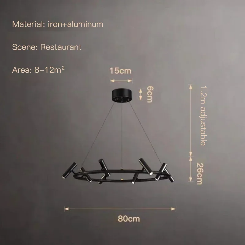 

Потолочная люстра JIANKEXING круглая черная