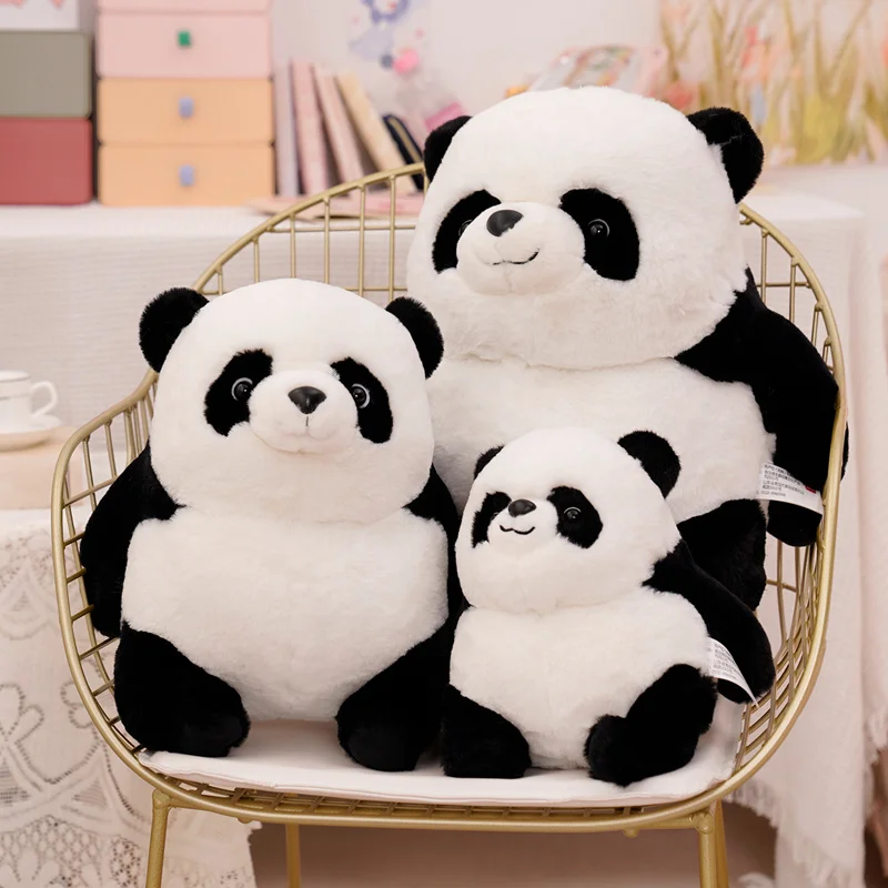 

Горячая Распродажа Толстая панда Dwen Черный Белый Коричневый медведь мягкая подушка в виде животного лучший подарок на день рождения детей ...