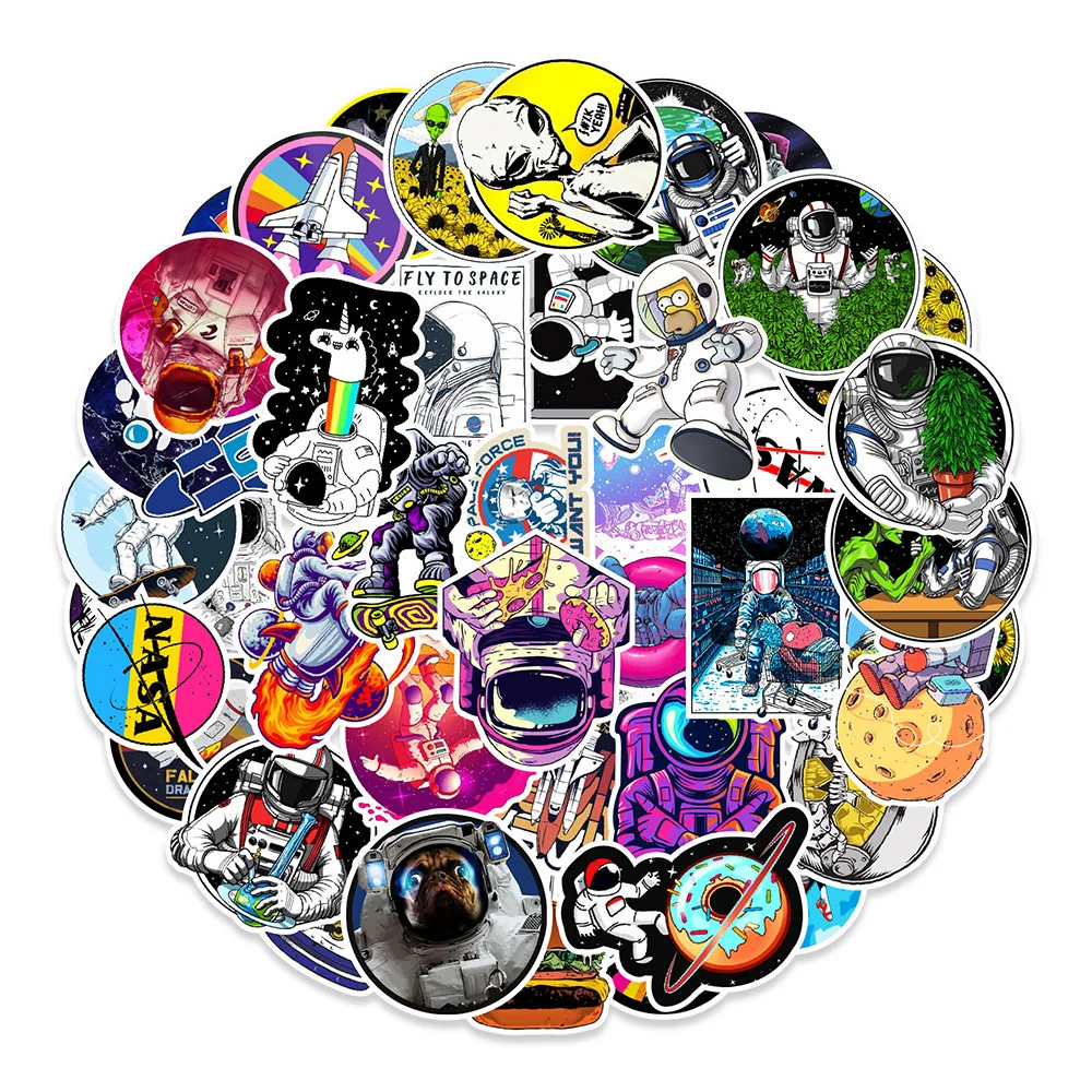

10/30/50 шт. мультфильм космический астронавт наклейка наклейка скейтборд ноутбук чемодан путешествия мобильный телефон Ipad наклейка оптовая п...