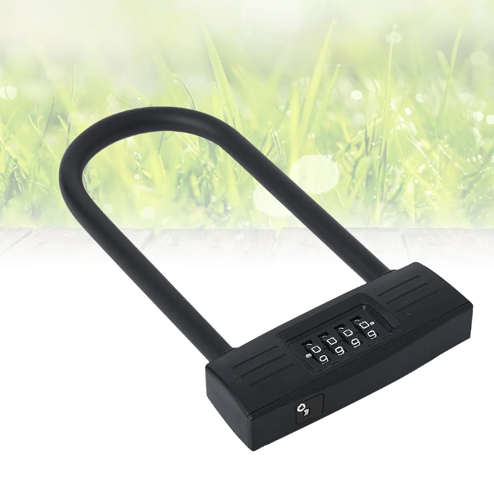 

Lock for Bike Motorcycle Lock Scooter Cycling Security U Lock Bike Lock Password Anti Thief(Black)