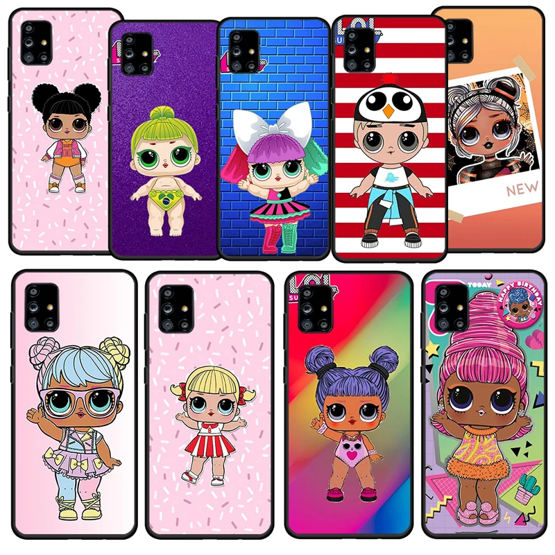 

Girl Love LOL Suprise For Samsung Galaxy A52S A72 A71 A52 A51 A12 A32 A21S 4G 5G Soft TPU Silicone Black Phone Case Cover Fundas