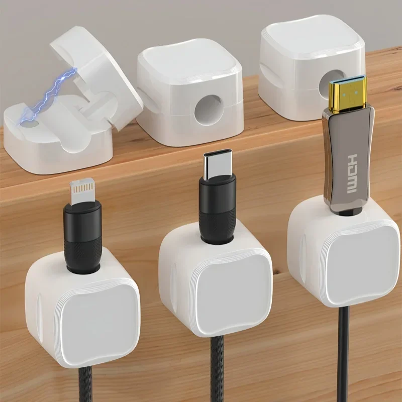 Портативные магнитные зажимы для кабеля 10 шт. гладкий регулируемый держатель