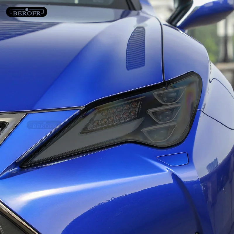 

Car Headlight Protection Tint Film Smoke Black TPU Transparent Sticker For Lexus RC F RC350 Facelift 2019 2020 Accessories