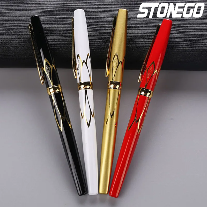 

STONEGO Luxury quality Fountain Pen Black Colour Business office Fine Nib Fountain Pen