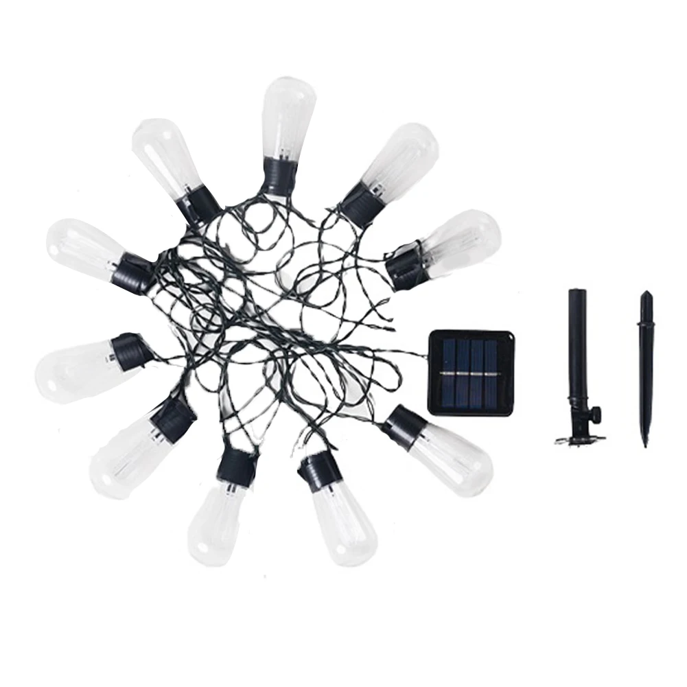 

Гирлянда для двора в стиле ретро на солнечной батарее, праздничный светодиодный светильник для свадьбы, заднего двора, сада, бара с лампочка...