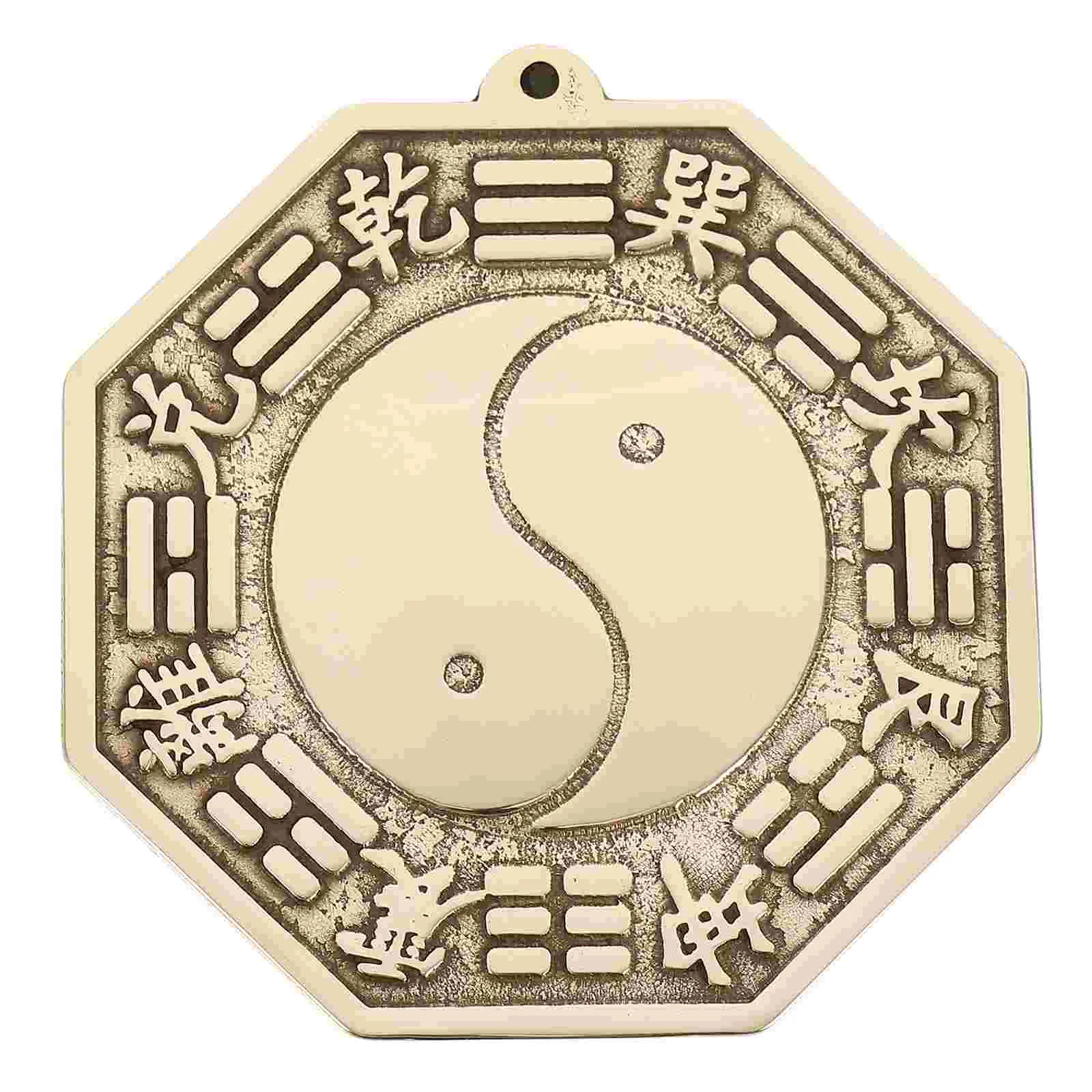 

Mirror Bagua Chinese Brass Wall Convex Concave Ornament Gossip Diagrams Eight Hanging Wudang Mountain Traditional Decor Pendant