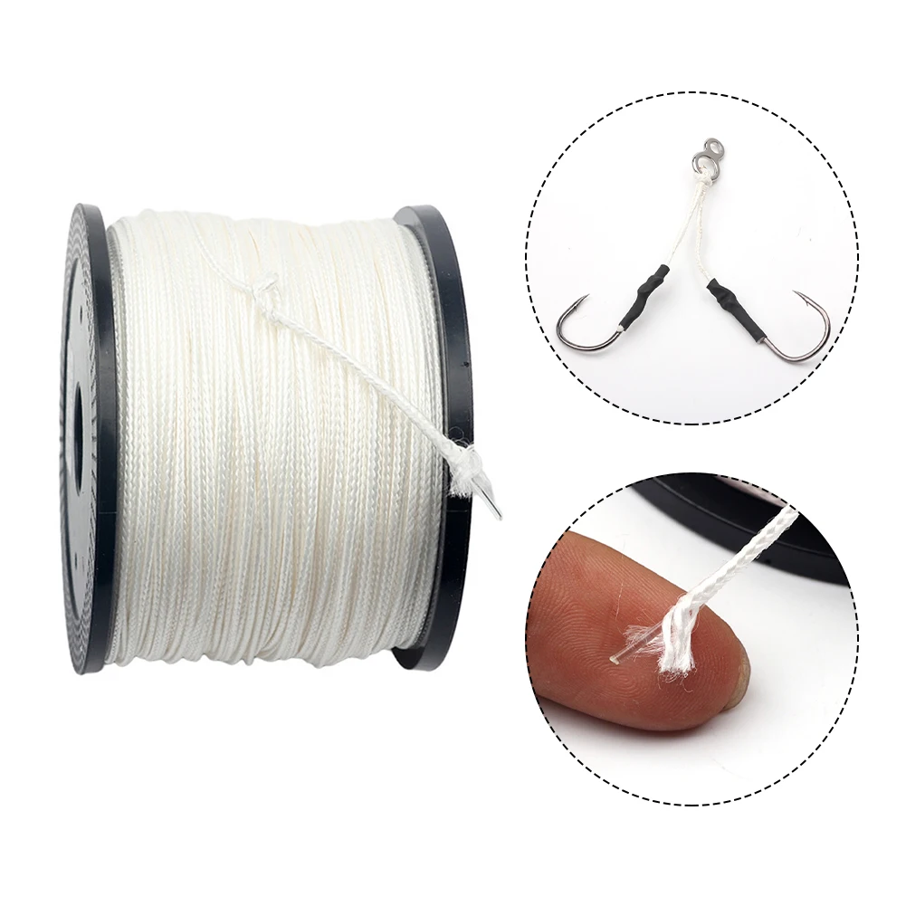 

100 м вспомогательный крючок «сделай сам» анг. Фунт., медленные крючки, линия «сделай сам», привязанный сердечник, 8 нитей, Полиэтиленовая опле...