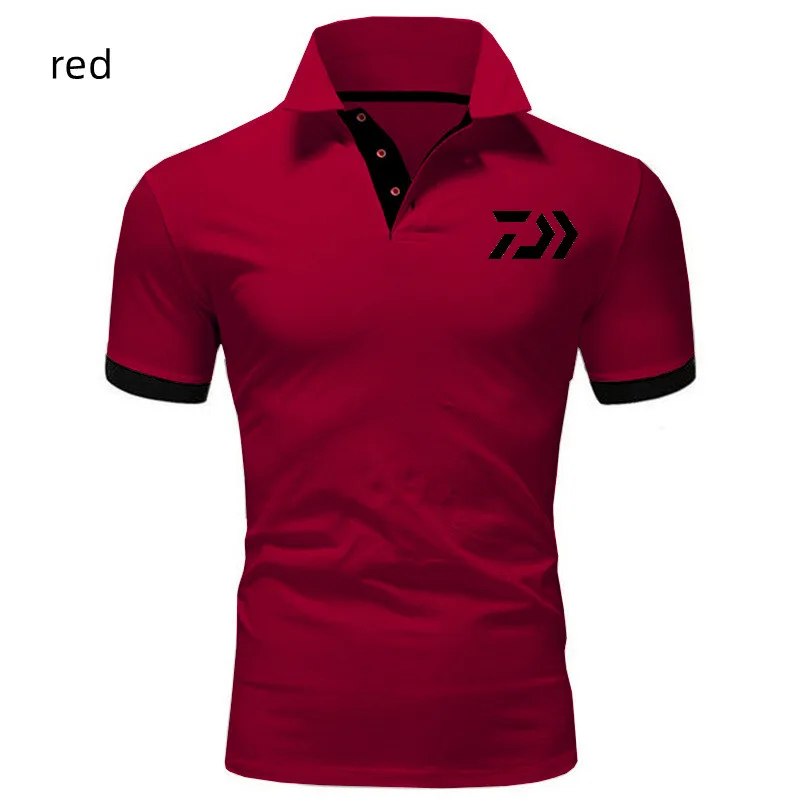 

Daiwa men's golf clothes polo shirt men's short sleeve plain color casual shirt fashion patchwork polo shirt men's summer 2022