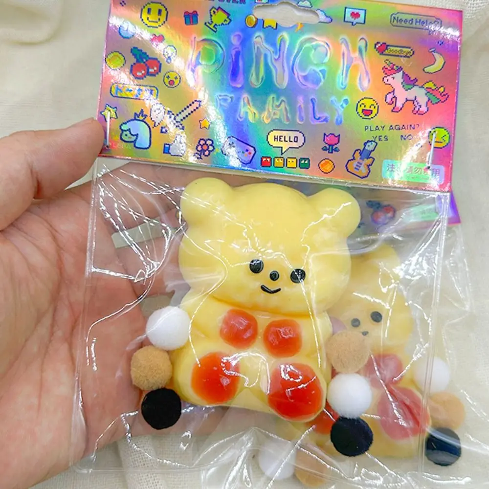 Сжимаемая игрушка Непоседа Масло Медведь Щипающая Моделирование Кремовая