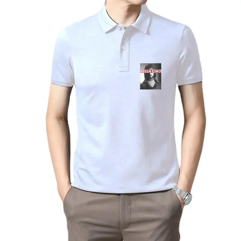 

Golf wear men New Bella Ciao Hot Sale White Men' Size To Style Short Sleeve Print polo t shirt for men