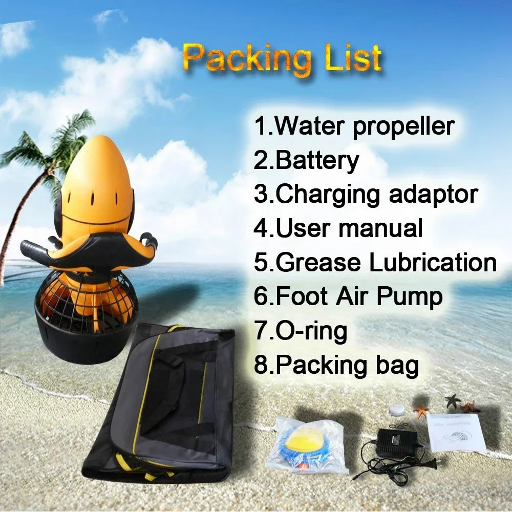 Бесщеточная машина с литиевой батареей 500 Вт подводный скутер Электрический