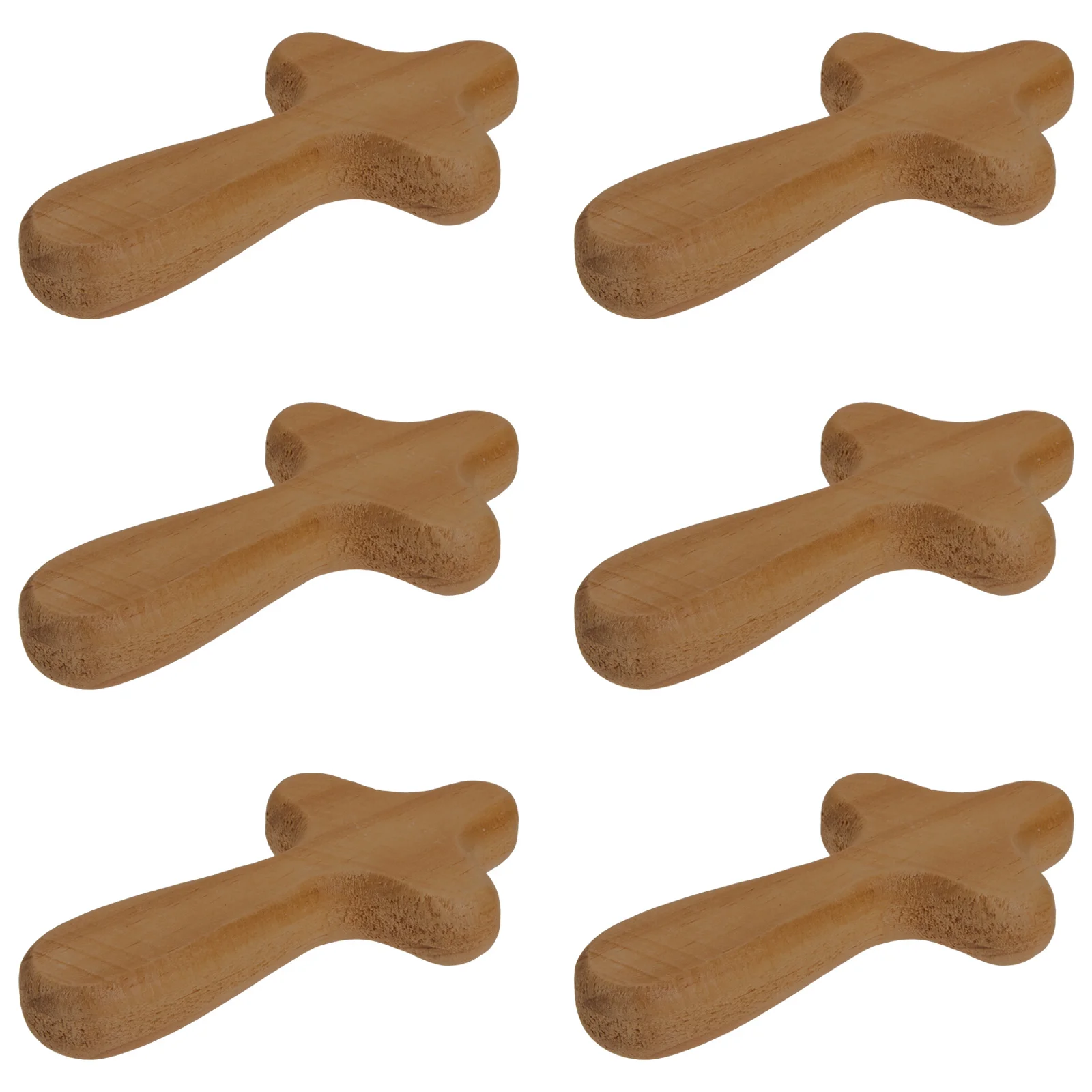 

6 Pcs Cross Ornament Cross Shaped Decor Pocket Cross Jesus Wood Cross Cross Crafts Wooden Wood Crafts Adornment Car Decor