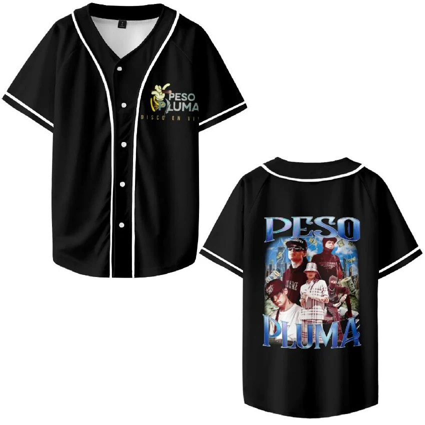 Бейсбольная рубашка pespluma в стиле Харадзюку футболка оверсайз с коротким рукавом