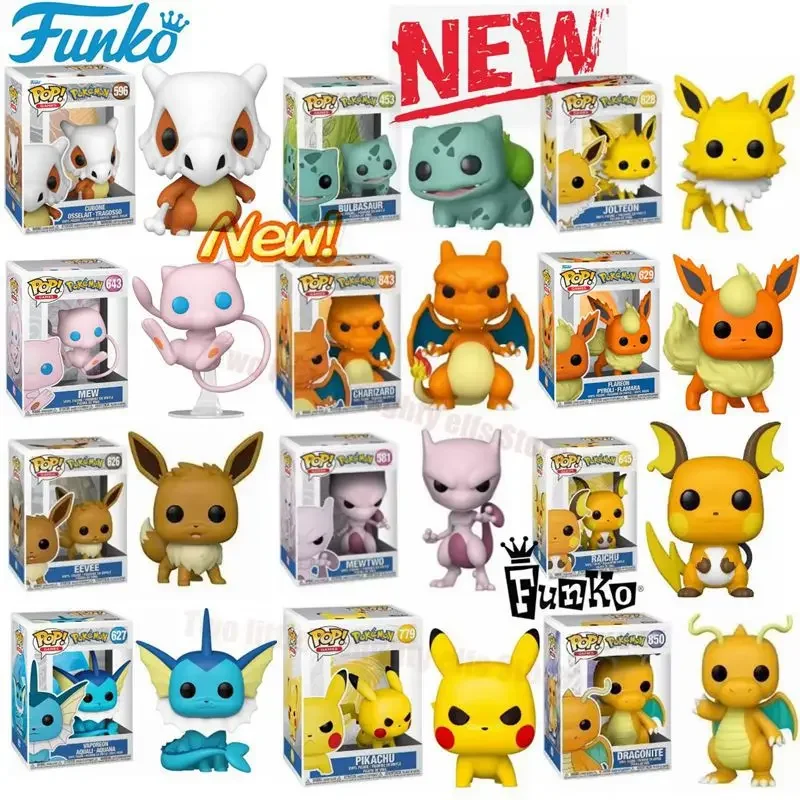 Фото FUNKO POP Игра Покемон Аниме Персонаж CUBONE 596 #   Vaporeon 627 #   Raichu 645 #   Mew643 #   Виниловая фигурка, коллекция игрушек в подарок №1