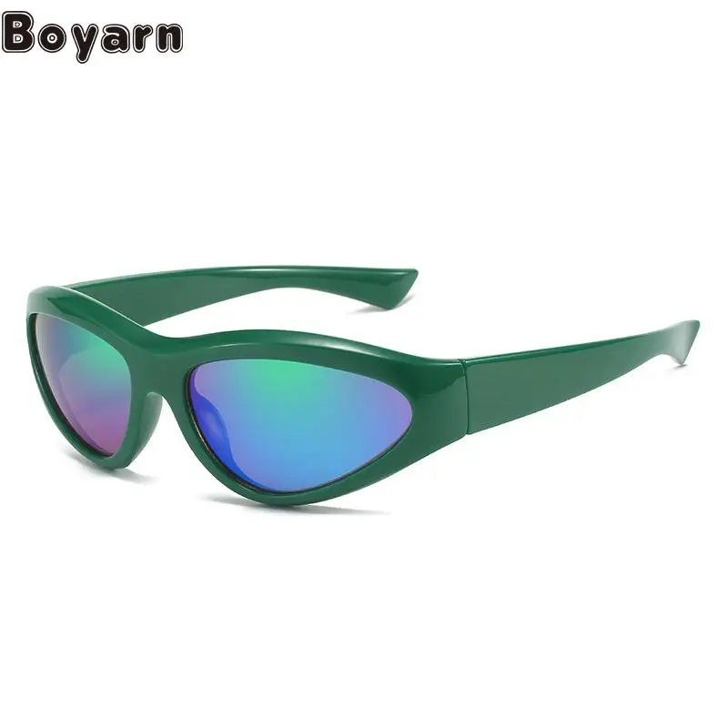 

Новинка 2022, спортивные солнцезащитные очки через границу, Индивидуальные женские солнцезащитные очки Y2k в стиле хип-хоп с цветными чернилами