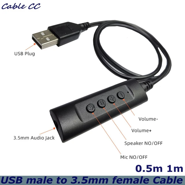 With Switch Control USB Single-hole Sound Card Headset Microphone Two-in-One Notebook Desktop Computer External Converter 3.5mm 1