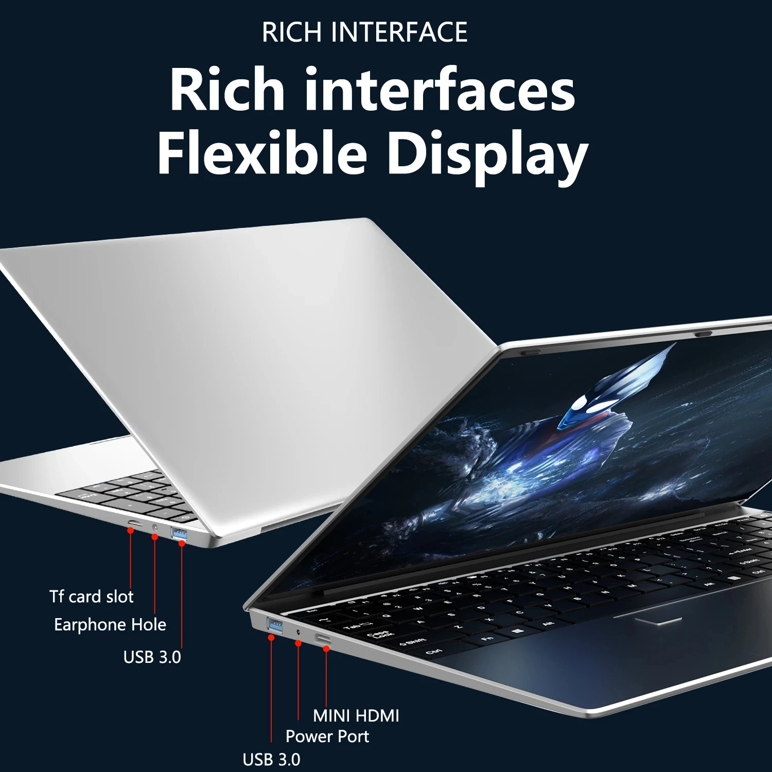 Фото 15,6-дюймовый портативный ноутбук Intel Core I7 6500U, 32 ГБ ОЗУ, 2 ТБ, разблокировка по отпечатку пальца, клавиатура с подсветкой, Windows 11, для игр, учебы и офиса №4