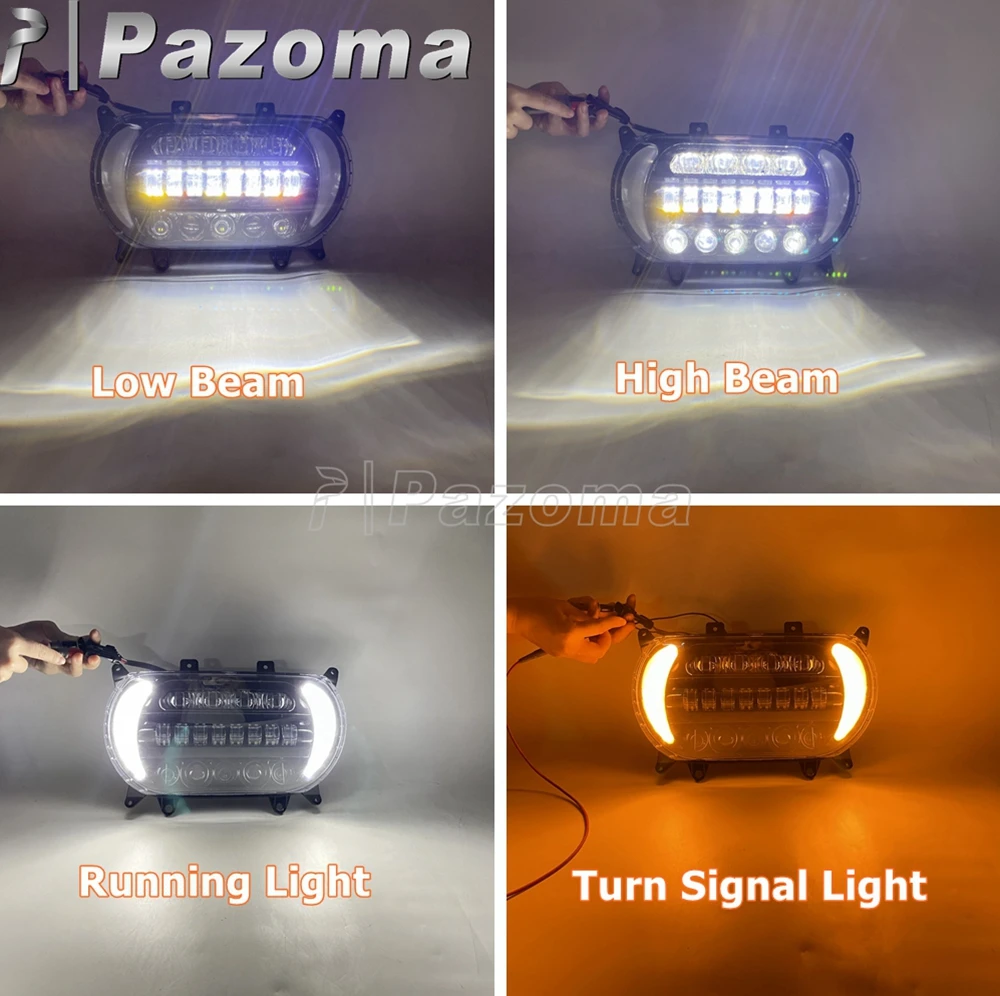 Фары головного света мотоцикла Hi/Lo лампы с указателем поворота для Harley Road Glide FLTR