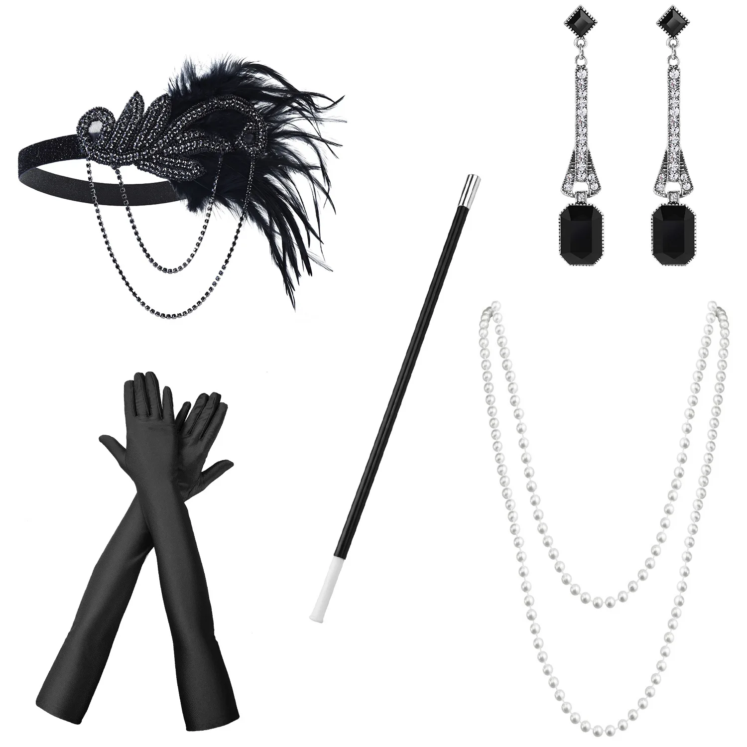 Распродажа повязка на голову для девушек 1920-х годов аксессуары Чарльстон