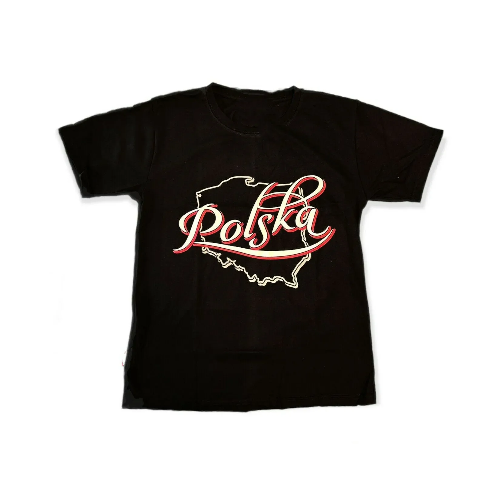 Koszulka Polska Mapa Black MMA Gift Polish Poska Poland PL Мужские повседневные футболки из 100% хлопка