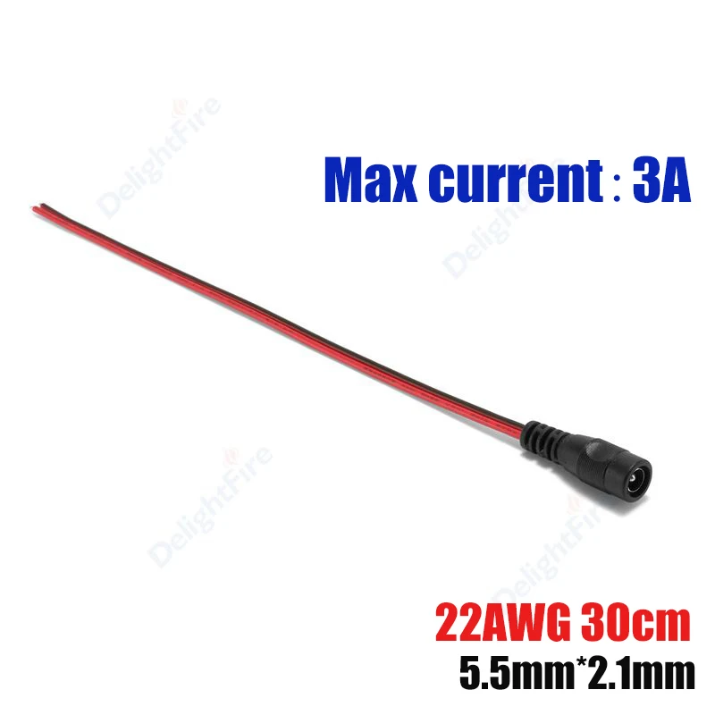 

Кабель-коннектор для камеры видеонаблюдения DelightFire DC connector cable wire 2.1мм 5.5мм