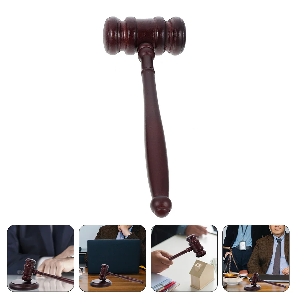 

Roleplay Costume Auction Hammer Judge Judgment Gavel 25X9X4CM Solid Wood Judge's Coffee Wooden Court Hammers Child