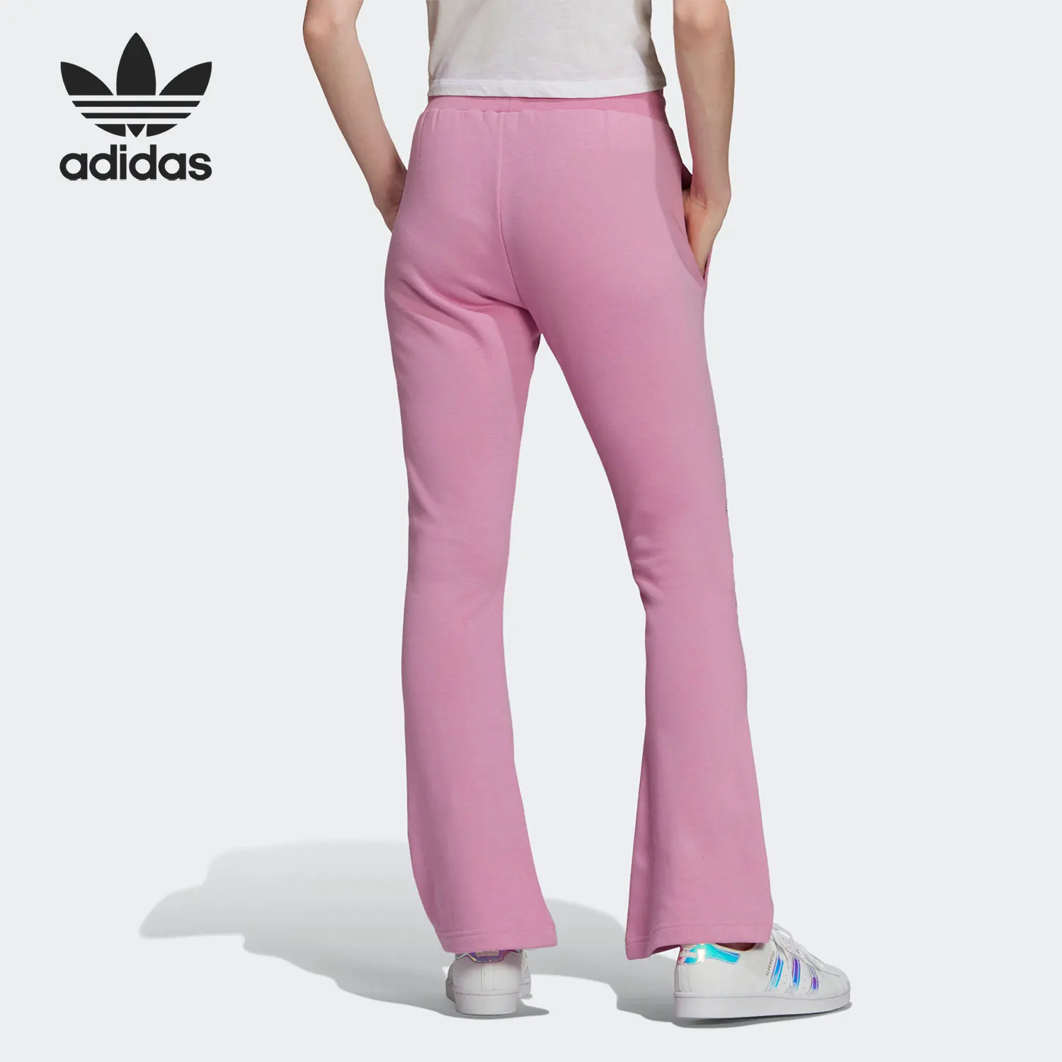 Фото Новые женские свободные брюки Adidas Originals Trefoil HF6771 №3
