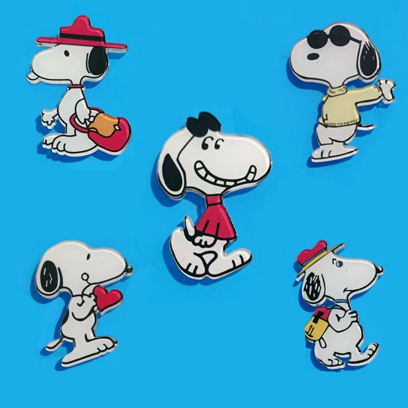 Креативная брошь Snoopy акриловый значок милые булавки для рюкзака куртки
