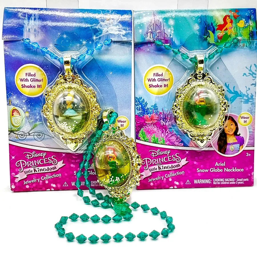 Ювелирные изделия Принцессы Диснея подвеска Снежный шар ожерелье Золушка Ариэль