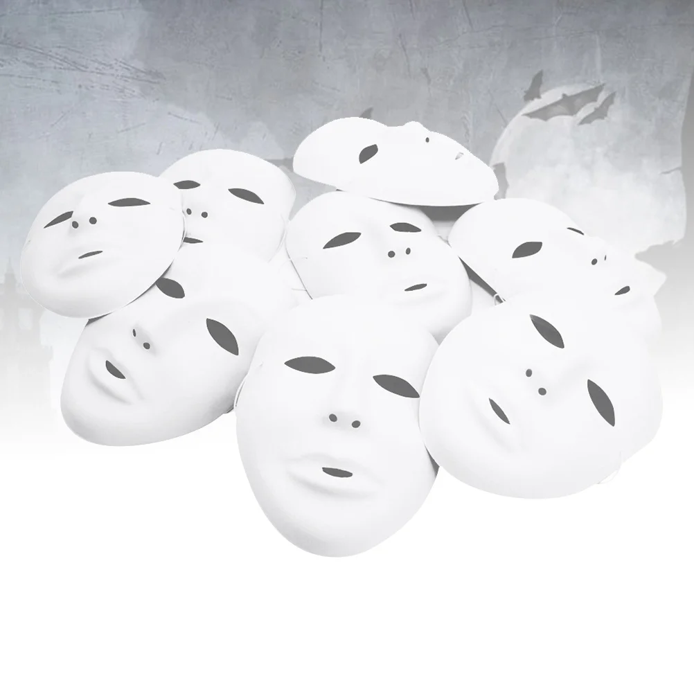 

12pcs Blank Masks Halloween Costumes Hip-Hop Dance Full for Masquerade Party